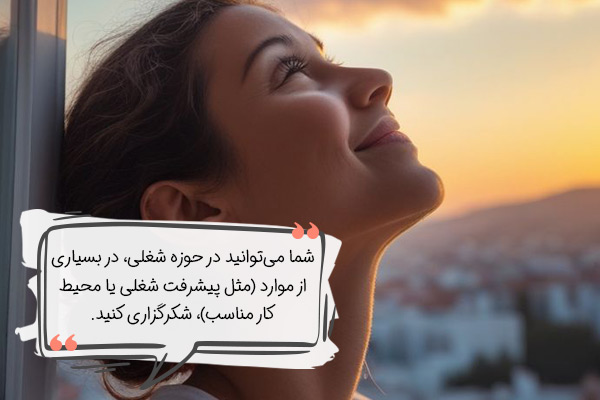 لیست شکرگزاری شغل