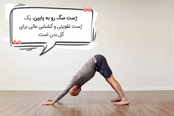 حرکت سگ یوگا برای انعطاف