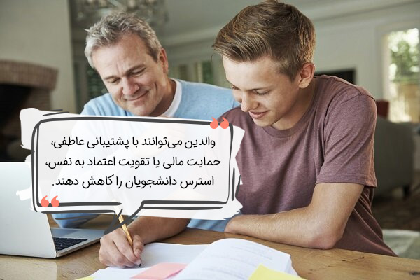 نقش والدین در مواجه با استرس دانشجویان