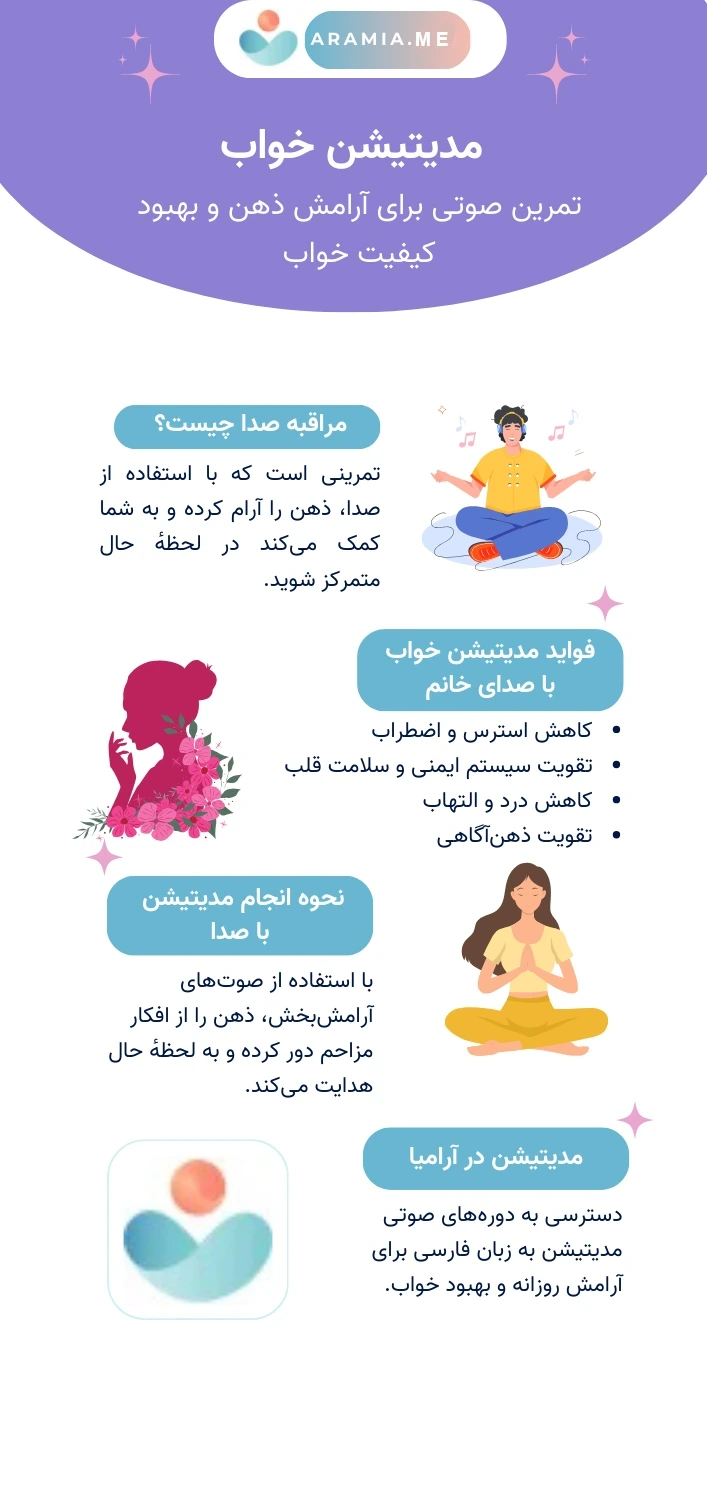 مدیتیشن خواب با صدای خانم