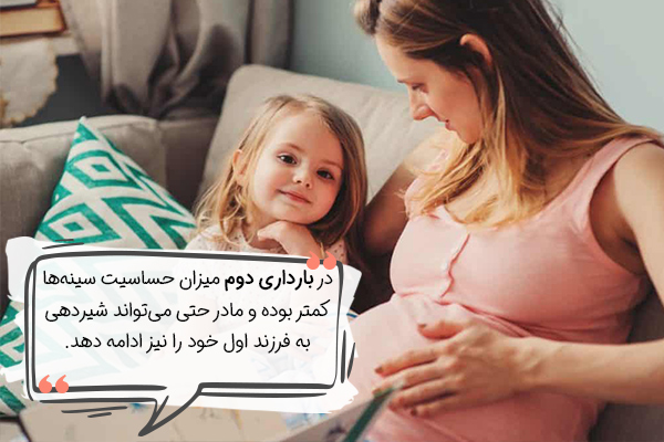 تغییرات سینه در بارداری دوم 