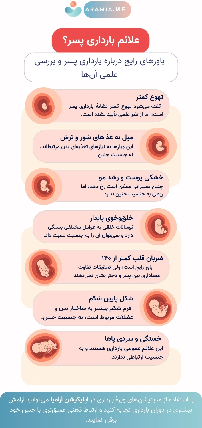 علائم بارداری پسر