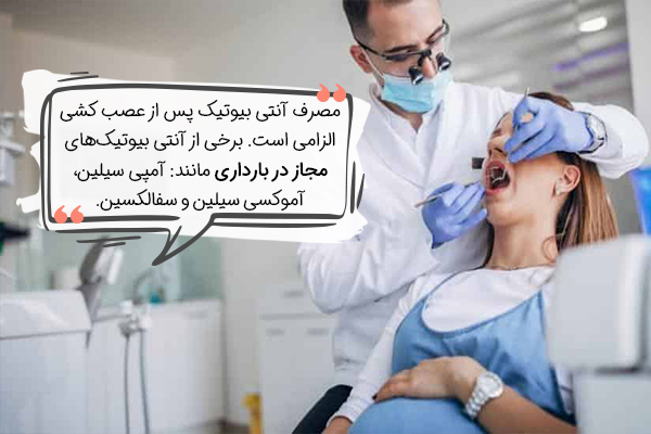 آنتی بیوتیک در عصب کشی دندان در بارداری